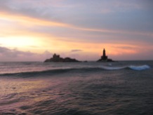 Vivekananda Rock at Sunrise. The southernmost point of India.